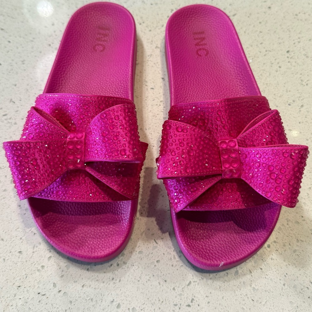 INC International Concepts Pink Slide Sandals
